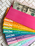 NEW! Pack of 12 rainbow money envelopes