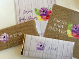 Burlap shabby chic shower favors
