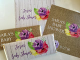 Burlap shabby chic shower favors