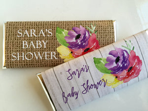 Burlap shabby chic shower favors