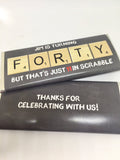 24 personalized Scrabble party favors