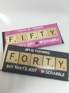 24 personalized Scrabble party favors