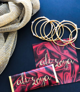 Indian wedding favor, red and gold Pakistani wedding candy wrappers